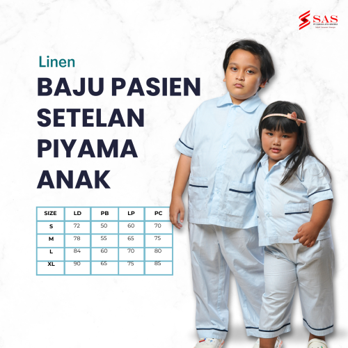 Baju Pasien Setelan Piyama Anak