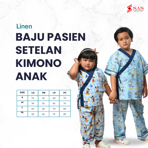 Baju Pasien Setelan Kimono Anak