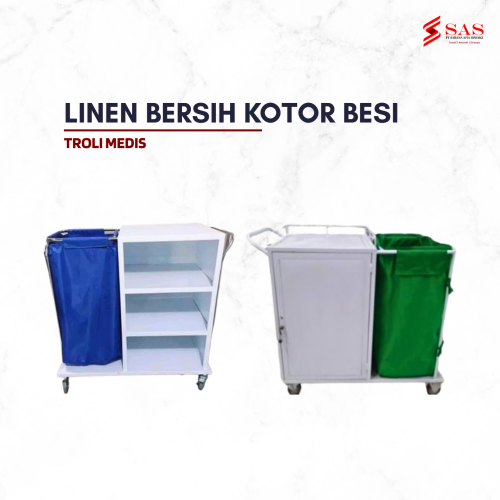 Troli Linen Bersih Kotor Besi