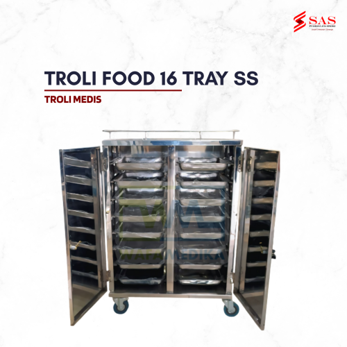 Troli Food 16 Tray ss